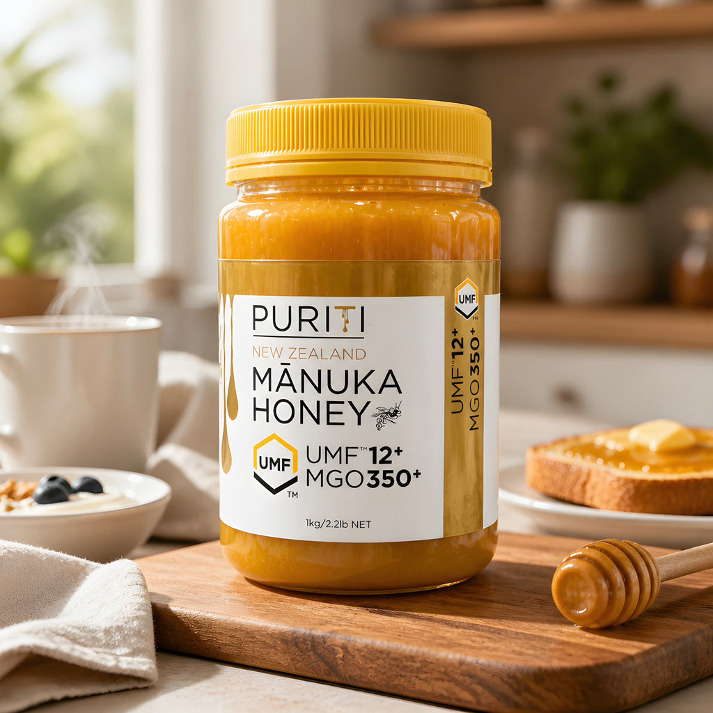 Puriti New Zealand Manuka Honey UMF 12+ MGO 350+ 1kg Pure Raw