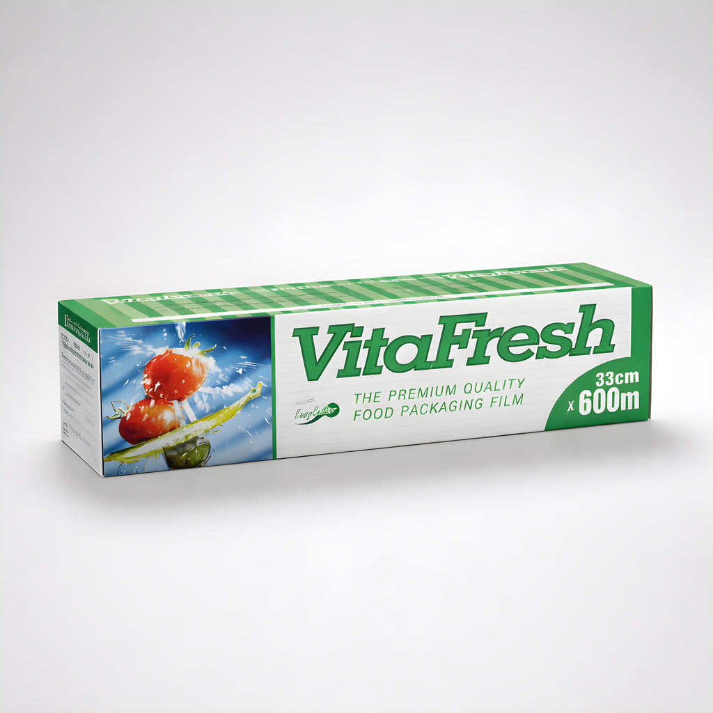Vitafresh Cling Wrap Film 33cm x 600M Food Packaging Stretch with Slide Cutter
