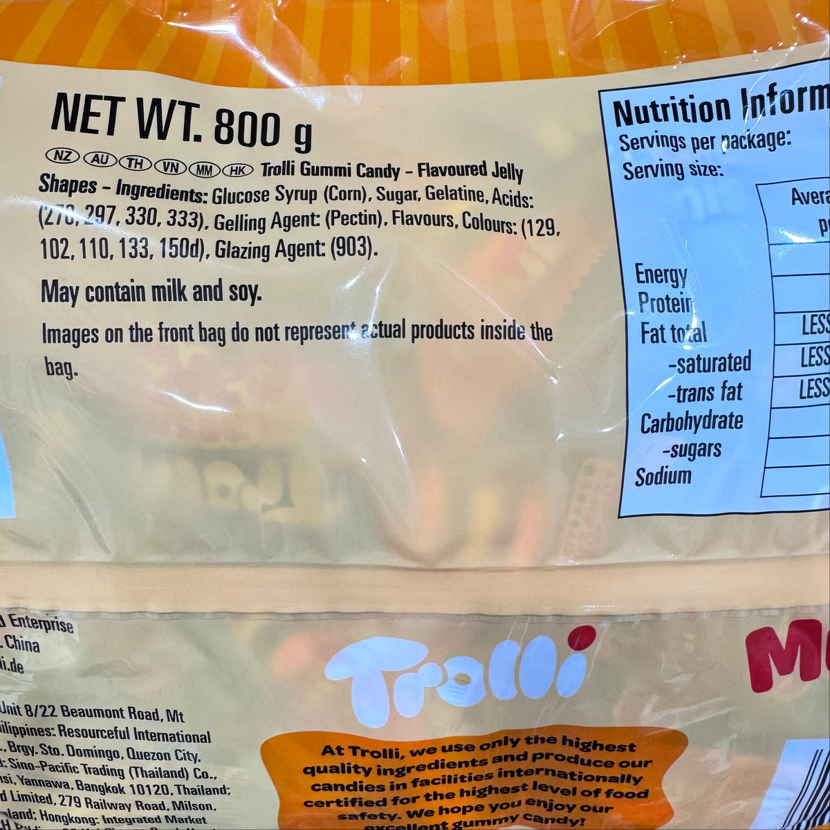 Trolli Multi Mix Original Family Pack 800g | Fruit Jelly Gummy Candy