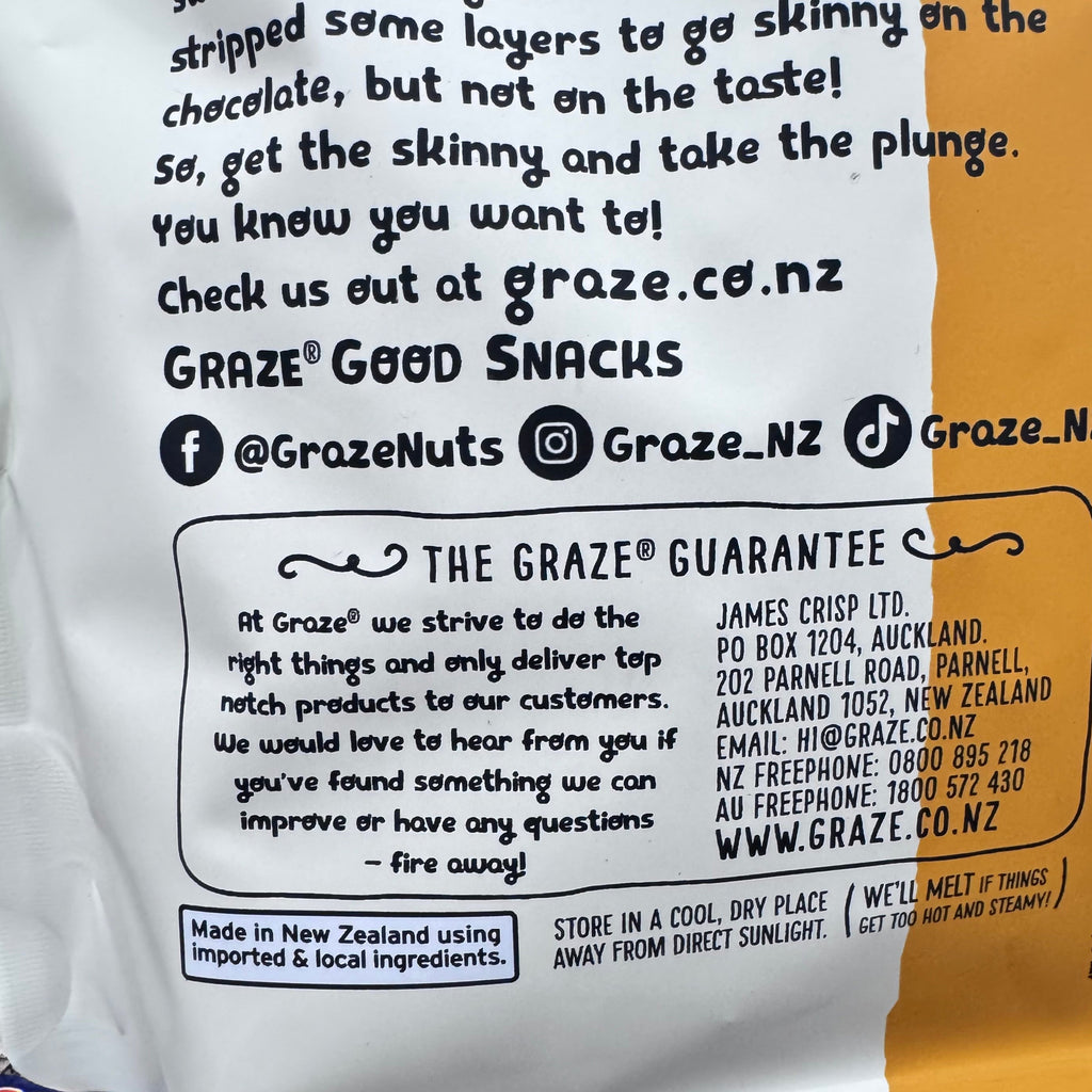 Graze Skinny Dipped Cashews Salted Caramel Milk Chocolate 460g
