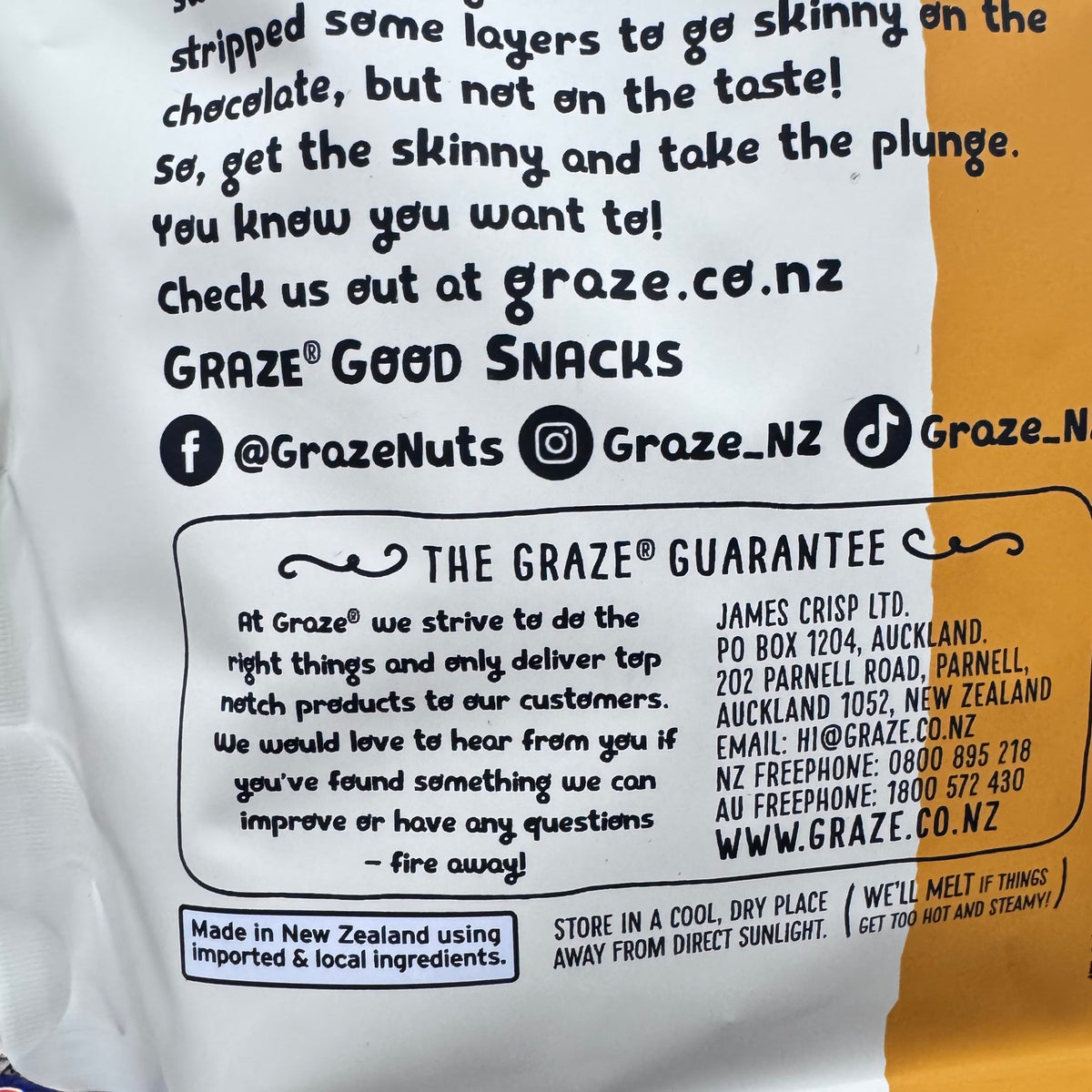 Graze Skinny Dipped Cashews Salted Caramel Milk Chocolate 460g