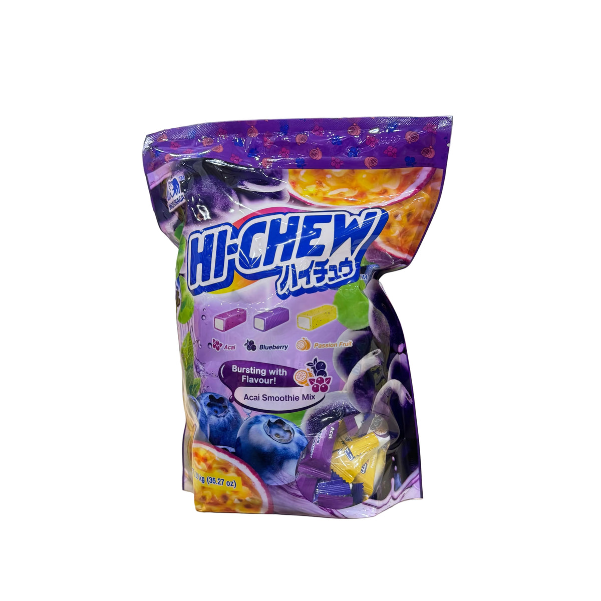 Hi-Chew Gummy Candy Acai Smoothie Mix 1kg (Acai, Blueberry, Passion Fruit)