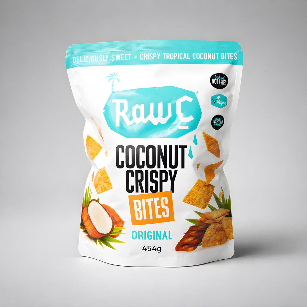 Raw C Coconut Crispy Bites Original 454g Gluten Free, Real Coconut, GMO Free
