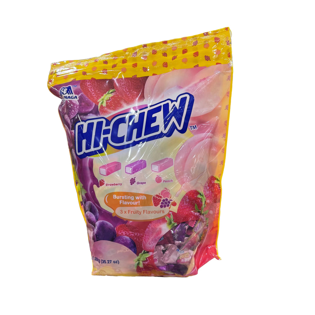 Hi-Chew Fruit Chews Party Bag 1kg (Strawberry, Grape, Peach)
