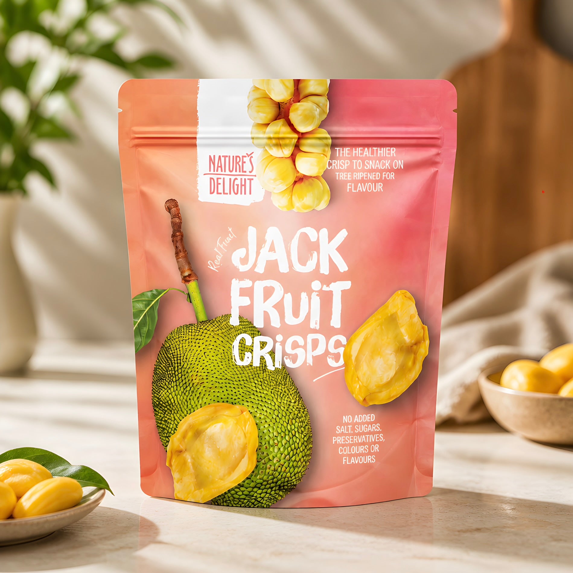 Dried Jack Fruit Natural Tropical Fruit Snack Crisps Vegan & Gluten Free 350gram