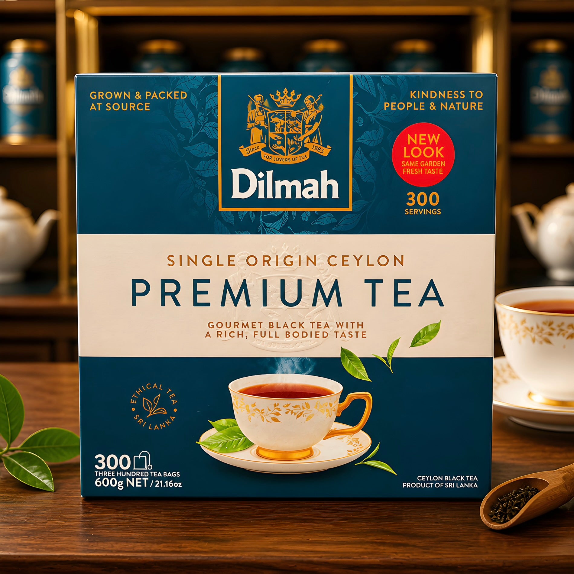 Dilmah Premium Ceylon Black Tea Bas 300PK – Single Origin Ceylon Sri Lanka