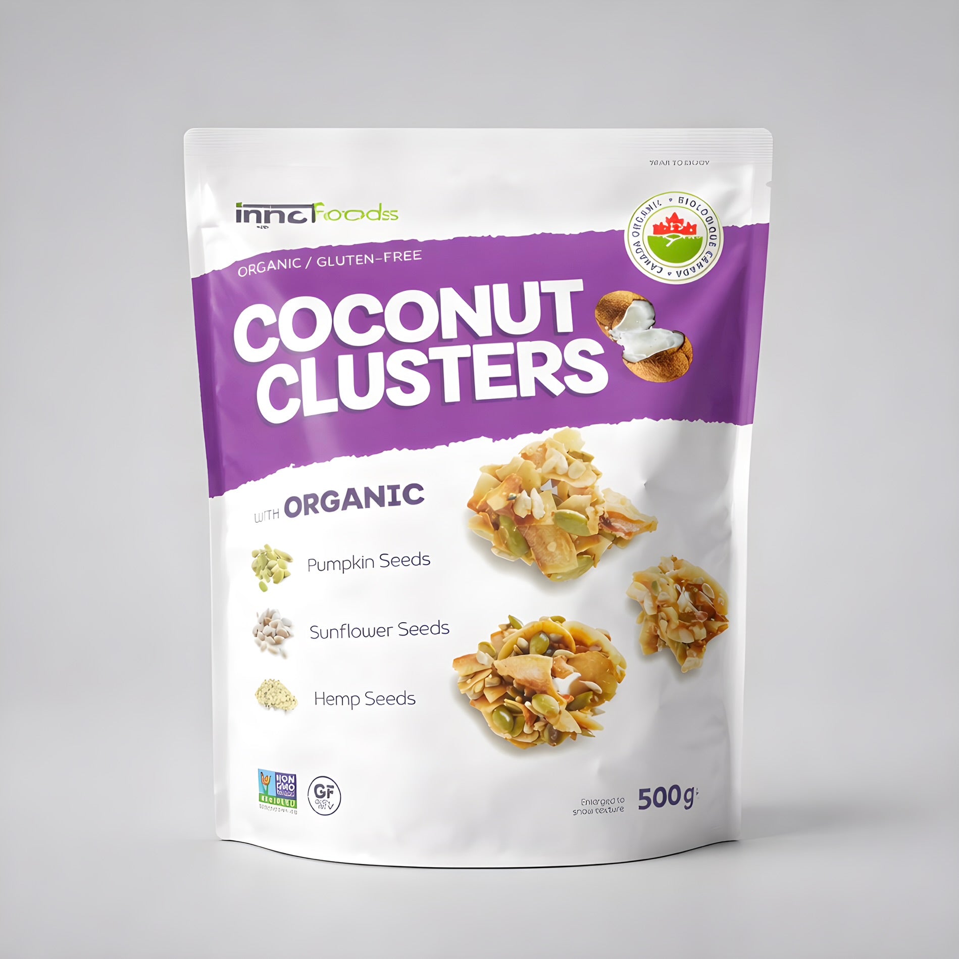 Innofoods Organic Coconut Clusters With Superseeds 500g Organic Gluten Free