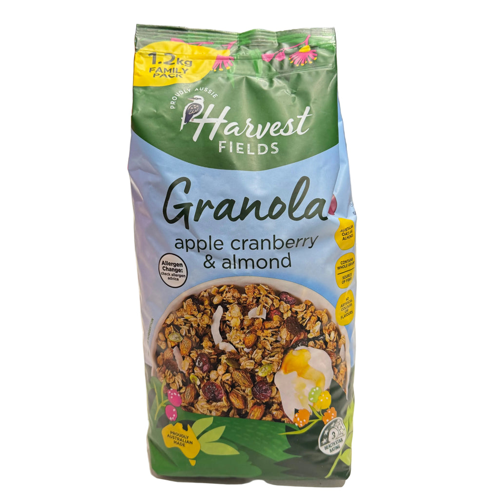 Harvest Fields Apple Almond & Cranberry Granola 1.2kg, Apple Cranberry & Almond
