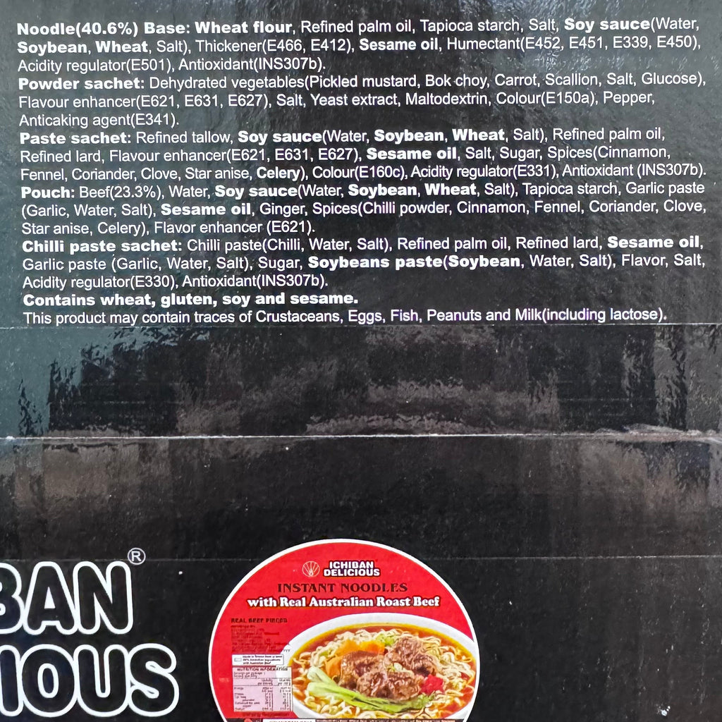 Ichiban Instant Noodle Bowls - Real Australian Roast Beef (6 Pack / 1.2kg)