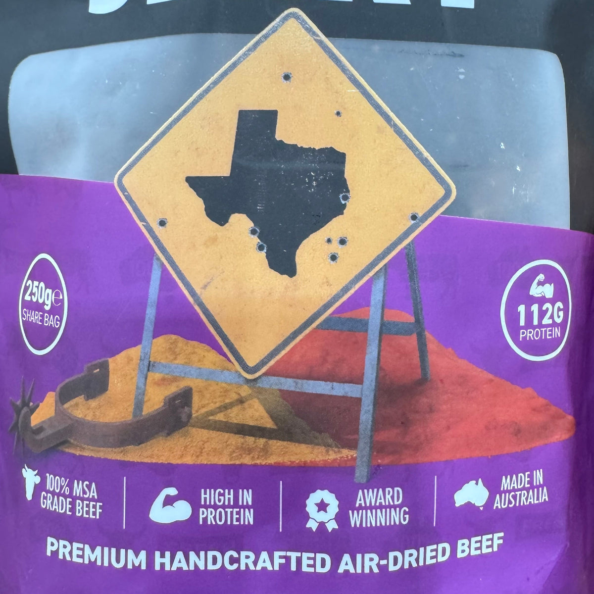 The Jerky Co Texan Beef Jerky 250g - Premium Australian MSA Beef