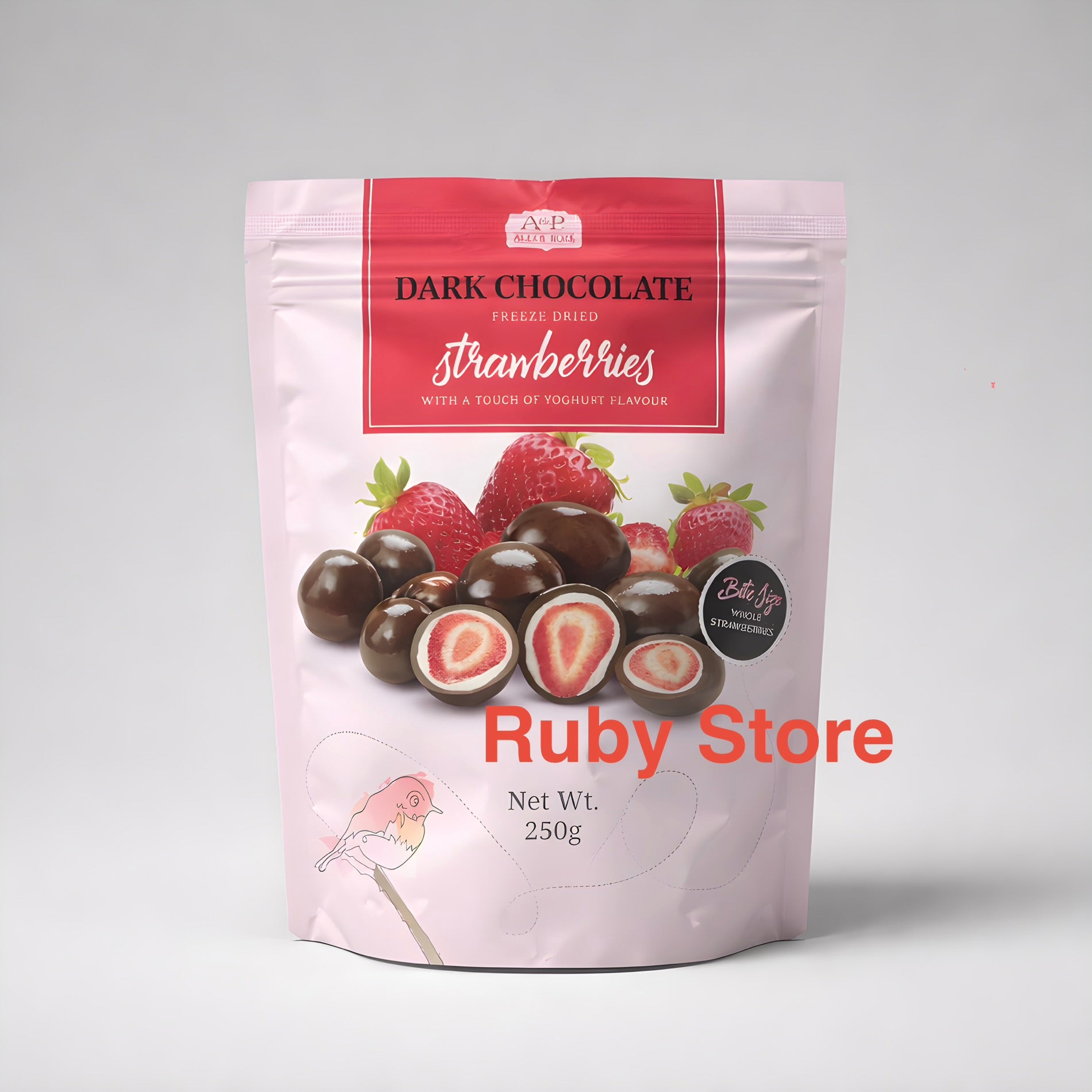 A & R Dark Chocolate Strawberries 250g, Friendly Packaging Crafted