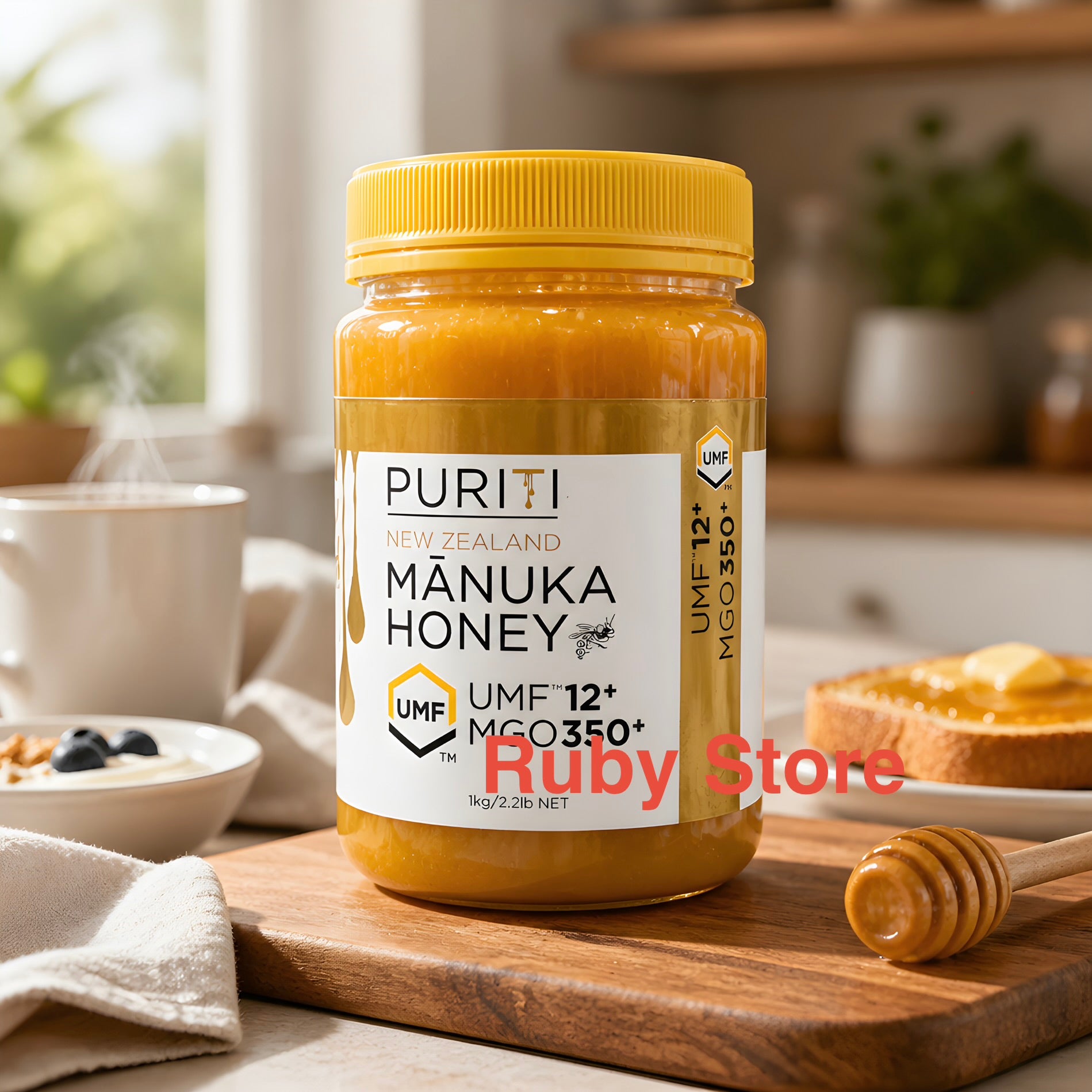 Puriti New Zealand Manuka Honey UMF 12+ MGO 350+ 1kg Pure Raw