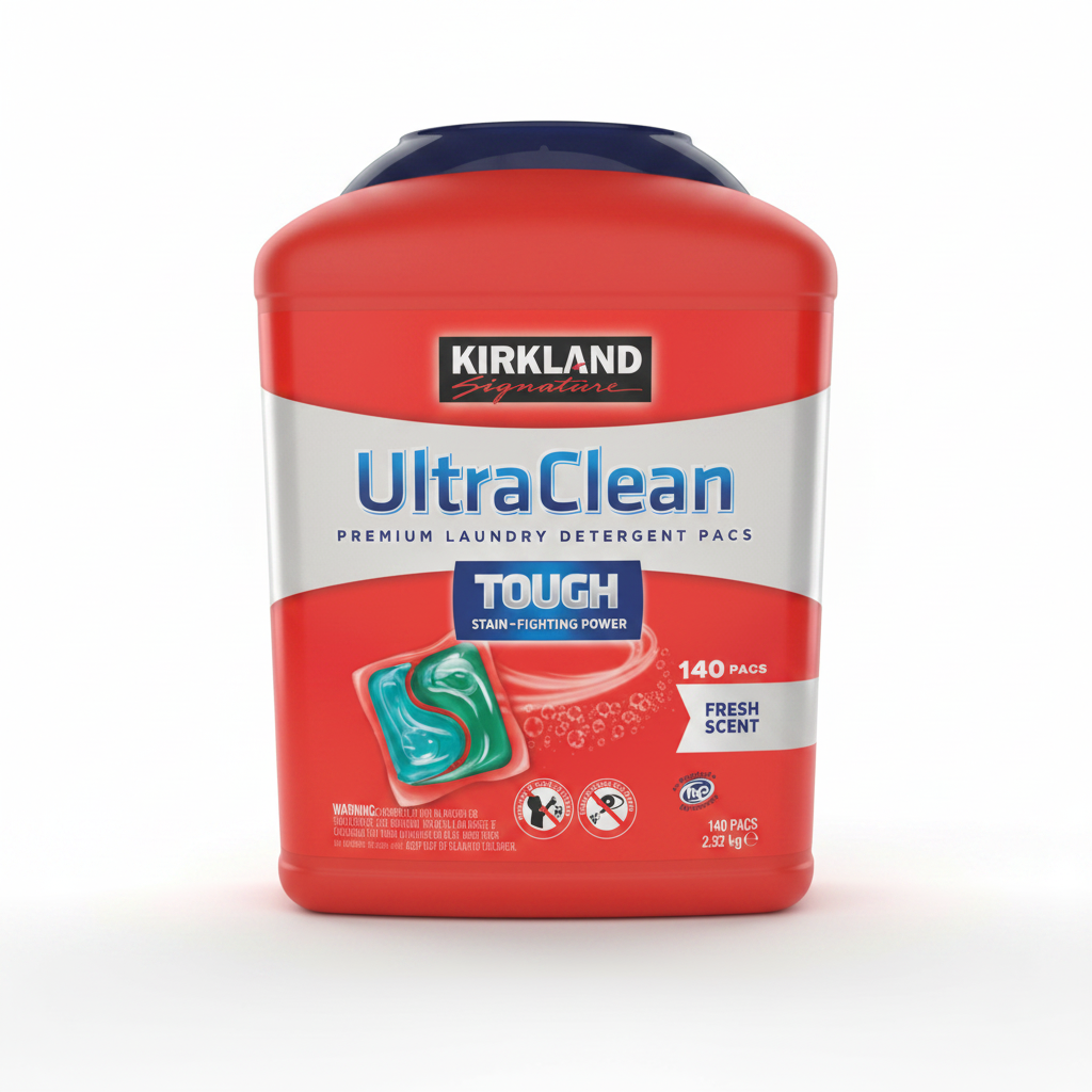 Kirkland Signature Ultra Clean Premium Laundry Detergent Pacs 140 CT 2.52KG