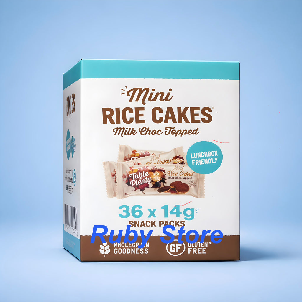 Table of Plenty Mini Rice Cakes Milk Chocolate Topped 36 X 14g Snack Packs