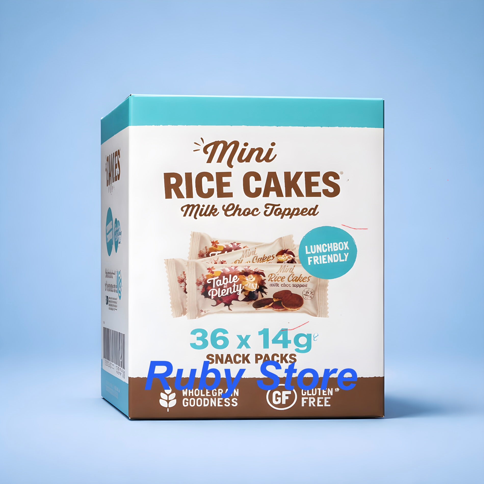Table of Plenty Mini Rice Cakes Milk Chocolate Topped 36 X 14g Snack Packs
