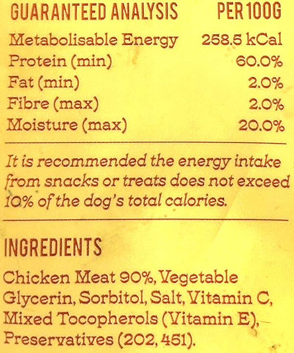 Paws & Whiskers Chicken Tenders Real Premium 500grams, Dog Pet Treats Vitamin