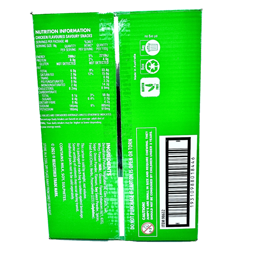 *NEW* Jumpy's Chicken Flavoured Crunchy Potato Snacks 720g ( 40 x 18g ) *NEW*