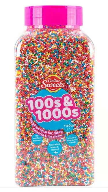 Dollar Sweets 100s &1000s Desserts Ice Cream Fairy Bread Sprinkle Topping 1.15Kg