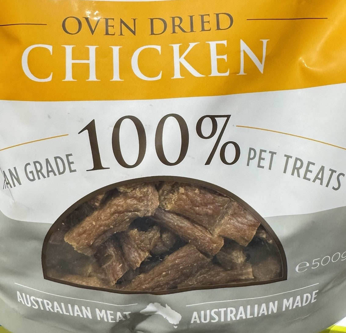 Natural Rewards Human Grade Chicken Dog Pet Food Treats 500g Australian Made