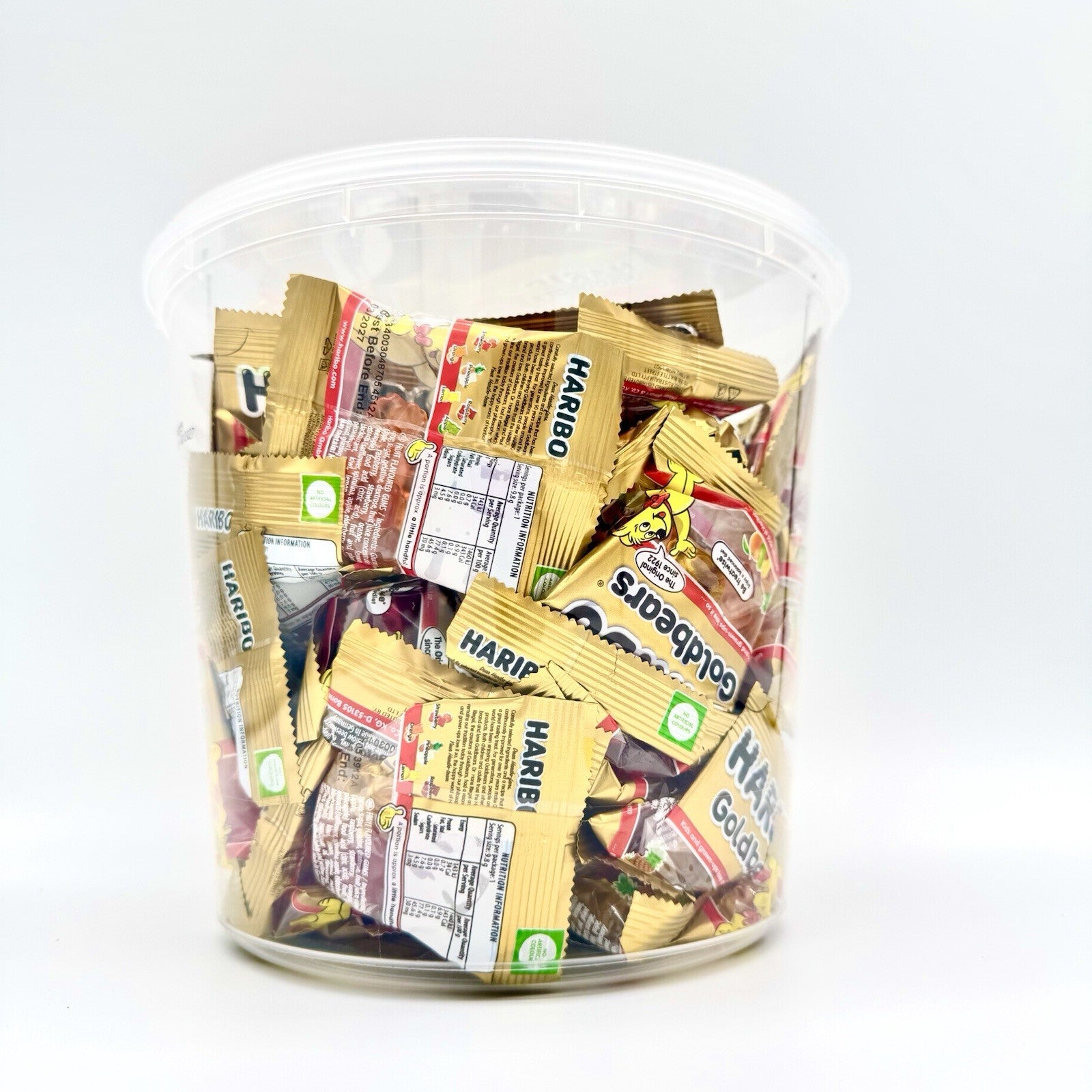 Haribo Goldbears Mini Bags Bucket - 100 Pieces of Gummy Candy Delight**