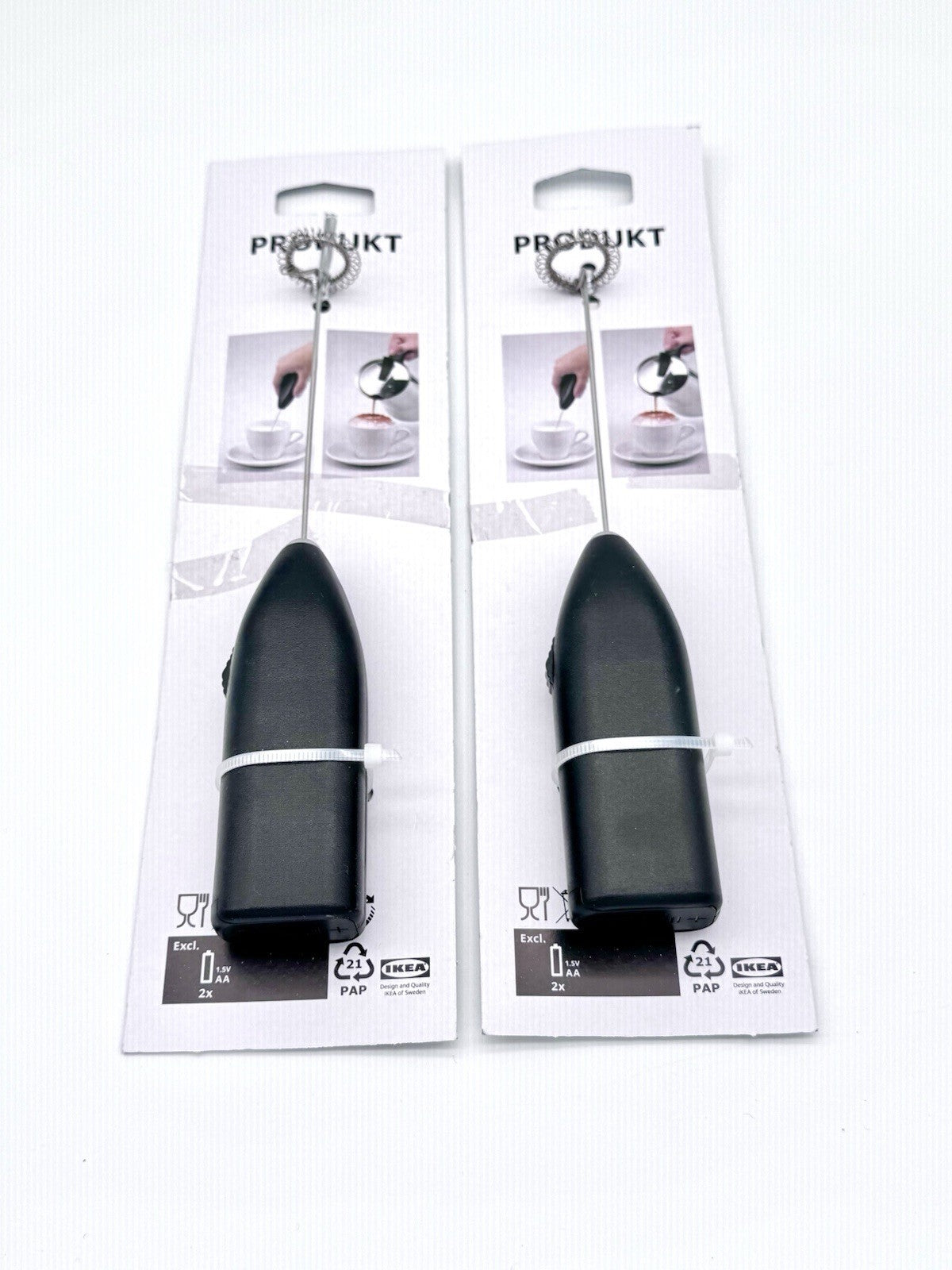 IKEA New Cordless Milk Frother Handheld Foamer Coffee PRODUKT, Pack of 2