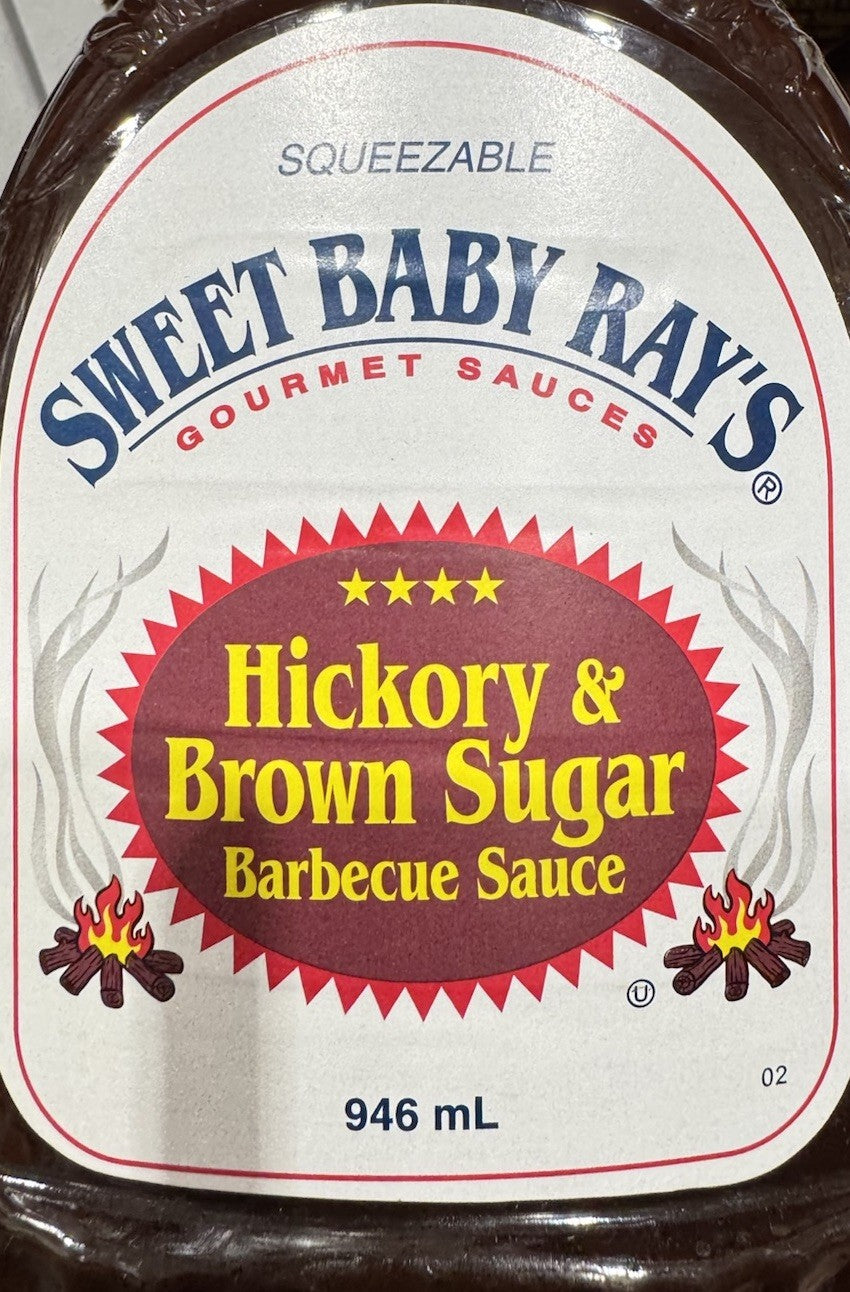 2 x 946ml Sweet Baby Ray's BBQ Gourmet Flavor Sauce Hickory Brown Sugar Barbecue