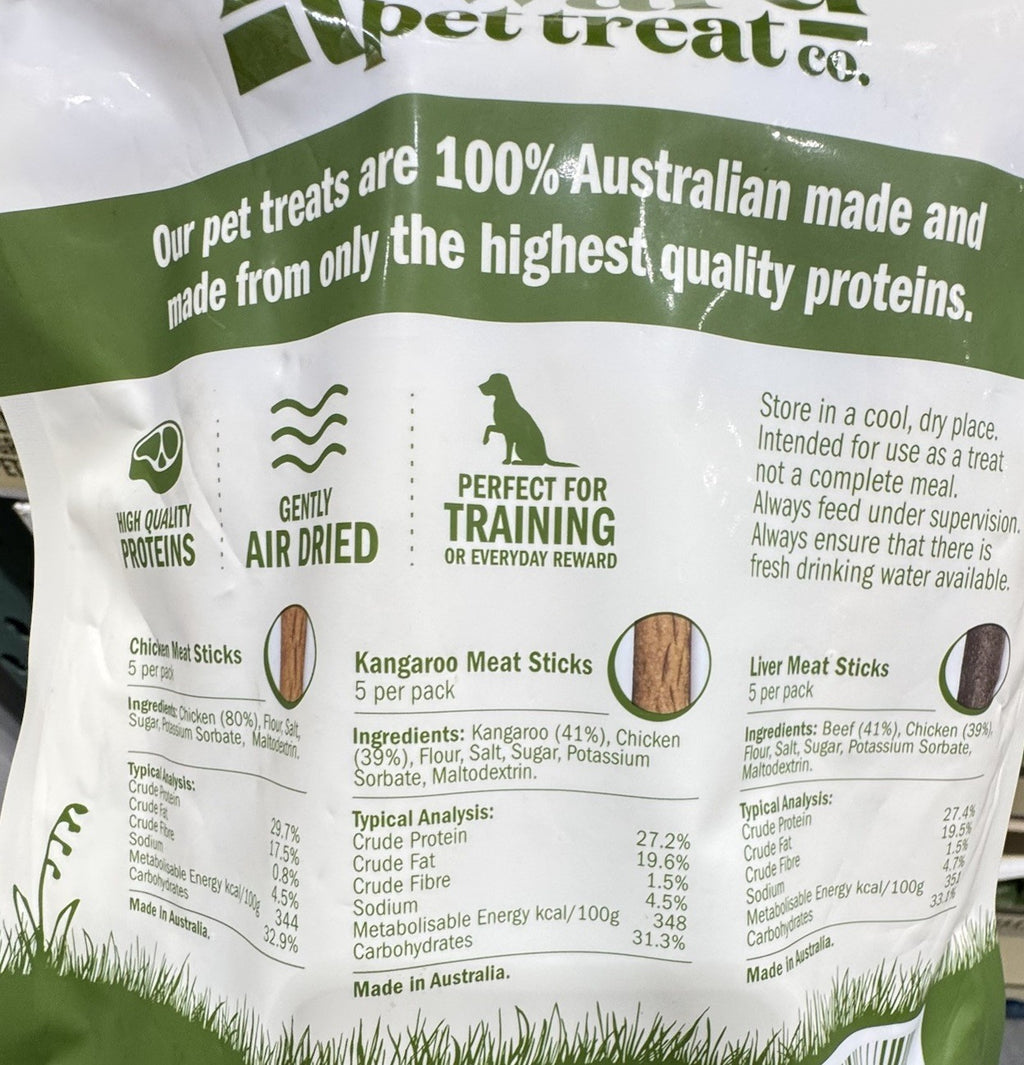 Reward Meat Sticks 15 Pack Premium Ingredient Pet Treats 100% Australian made