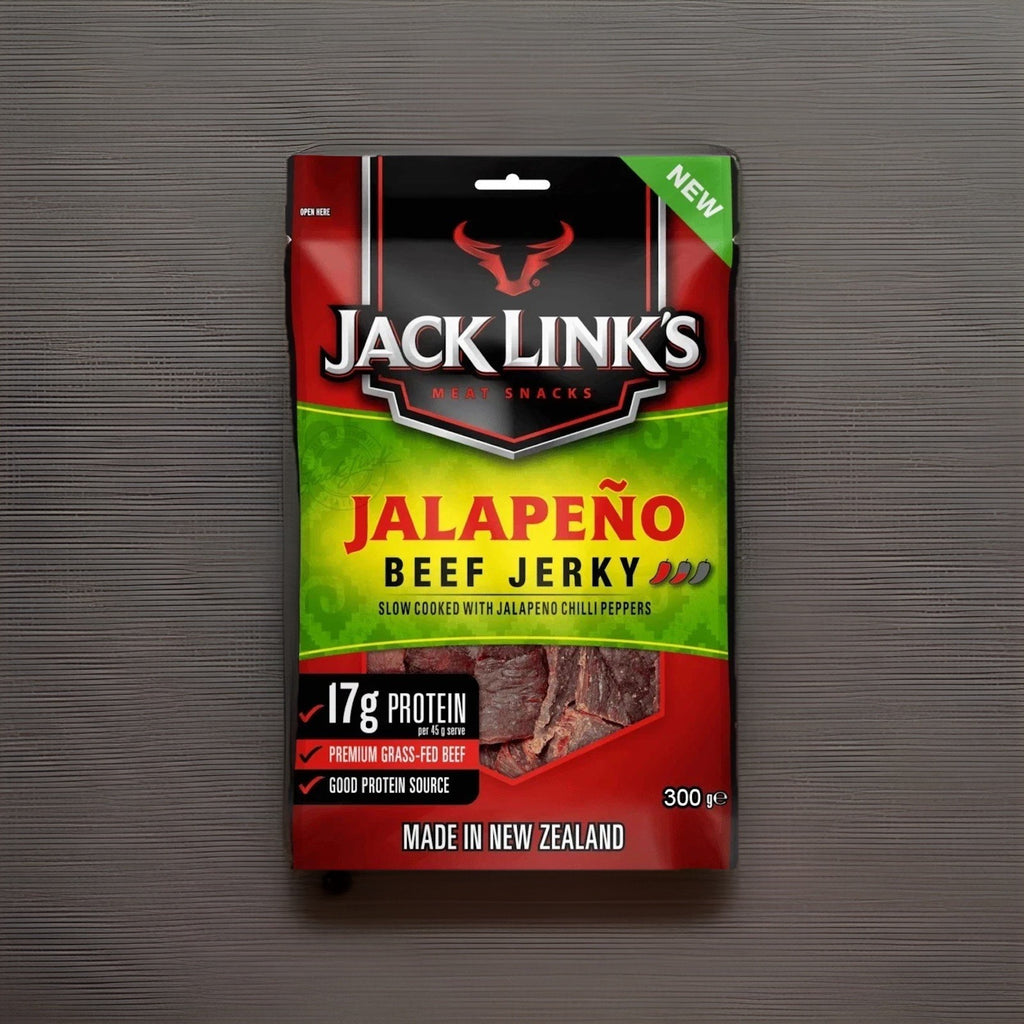 Jack Link's Jalapeno Hot Beef Jerky  300g Premium Grass-Fed Beef Protein SnackNZ