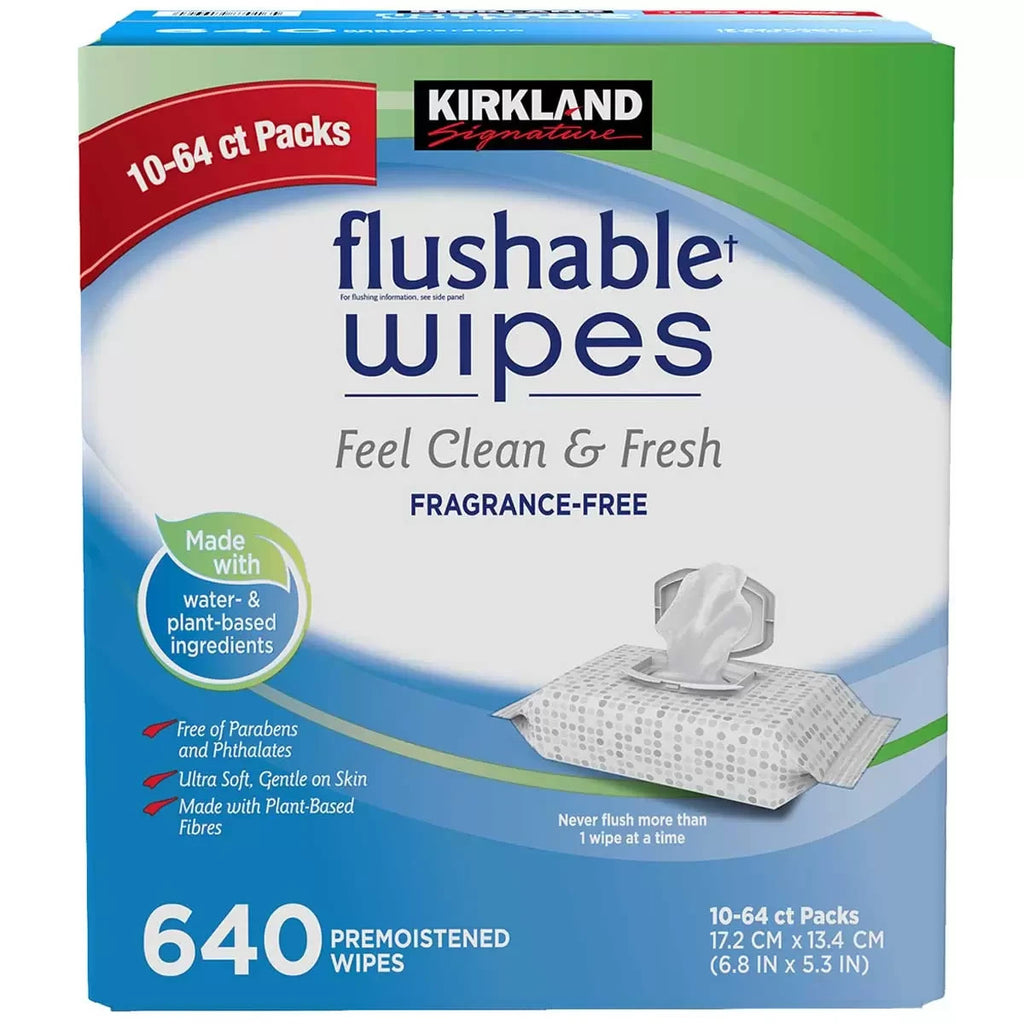 Kirkland Signature Soft Wet Wipes Cleaning Moist Flushable Wipes 640 Ultra New