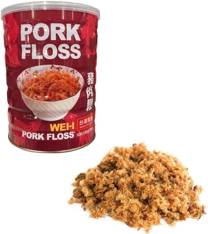 Shredded Dried Pork Floss No MSG Sweet Savory Congee Condiment Snack 540g Taiwan