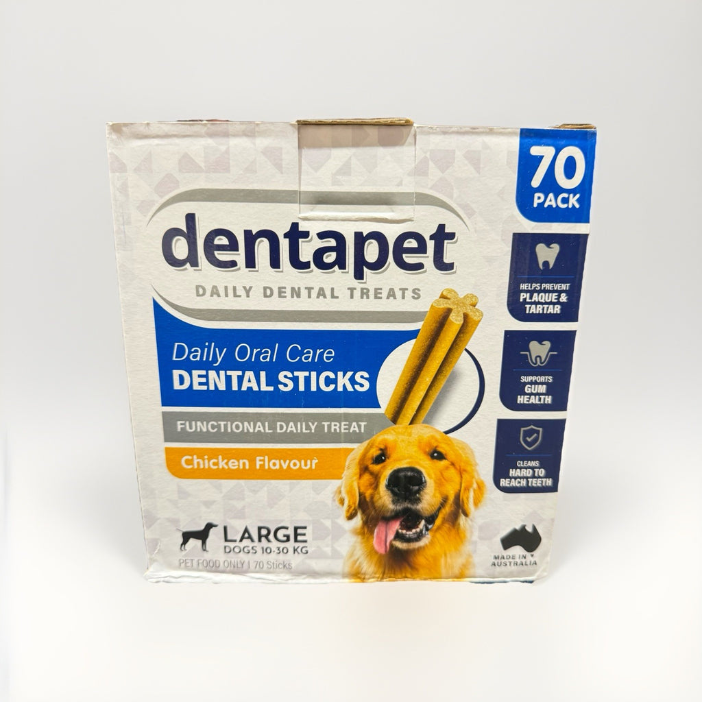Dentapet Daily Dental Treats Oral Care Chicken Flavour 70 Sticks Large Pet Dog