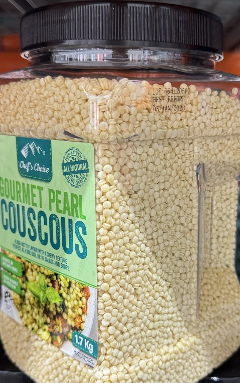 Chef's Choice Gourmet Toasted Pearl Couscous 1.7KG All Natural  Vegan NON-GMO