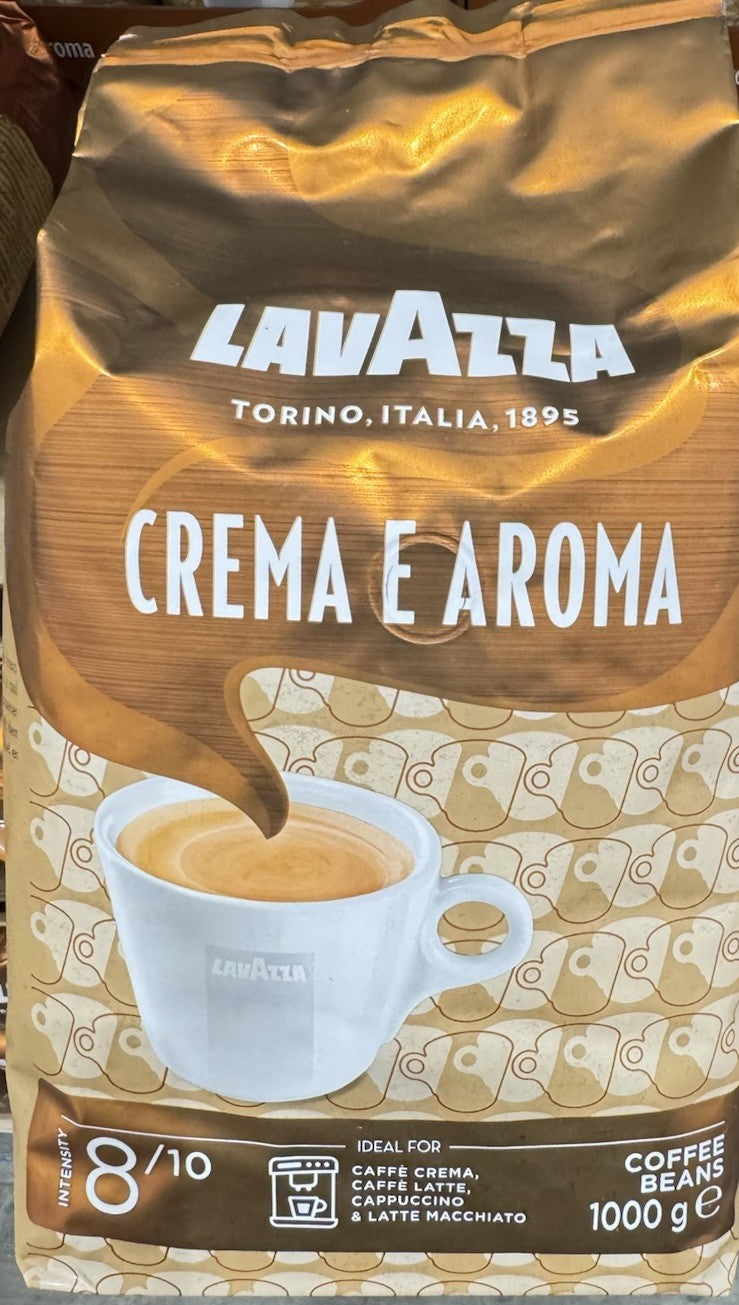 Lavazza Crema E Aroma, Medium Roast Coffee Beans 1kg Arabica & Robusta