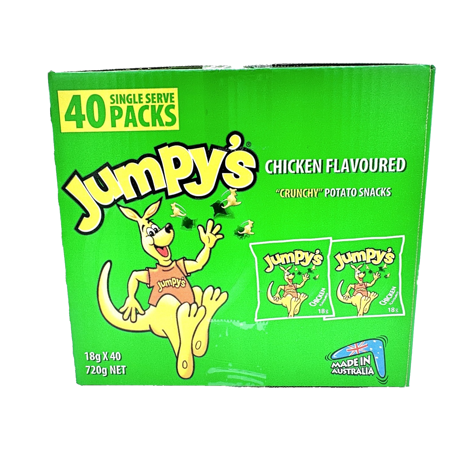 *NEW* Jumpy's Chicken Flavoured Crunchy Potato Snacks 720g ( 40 x 18g ) *NEW*