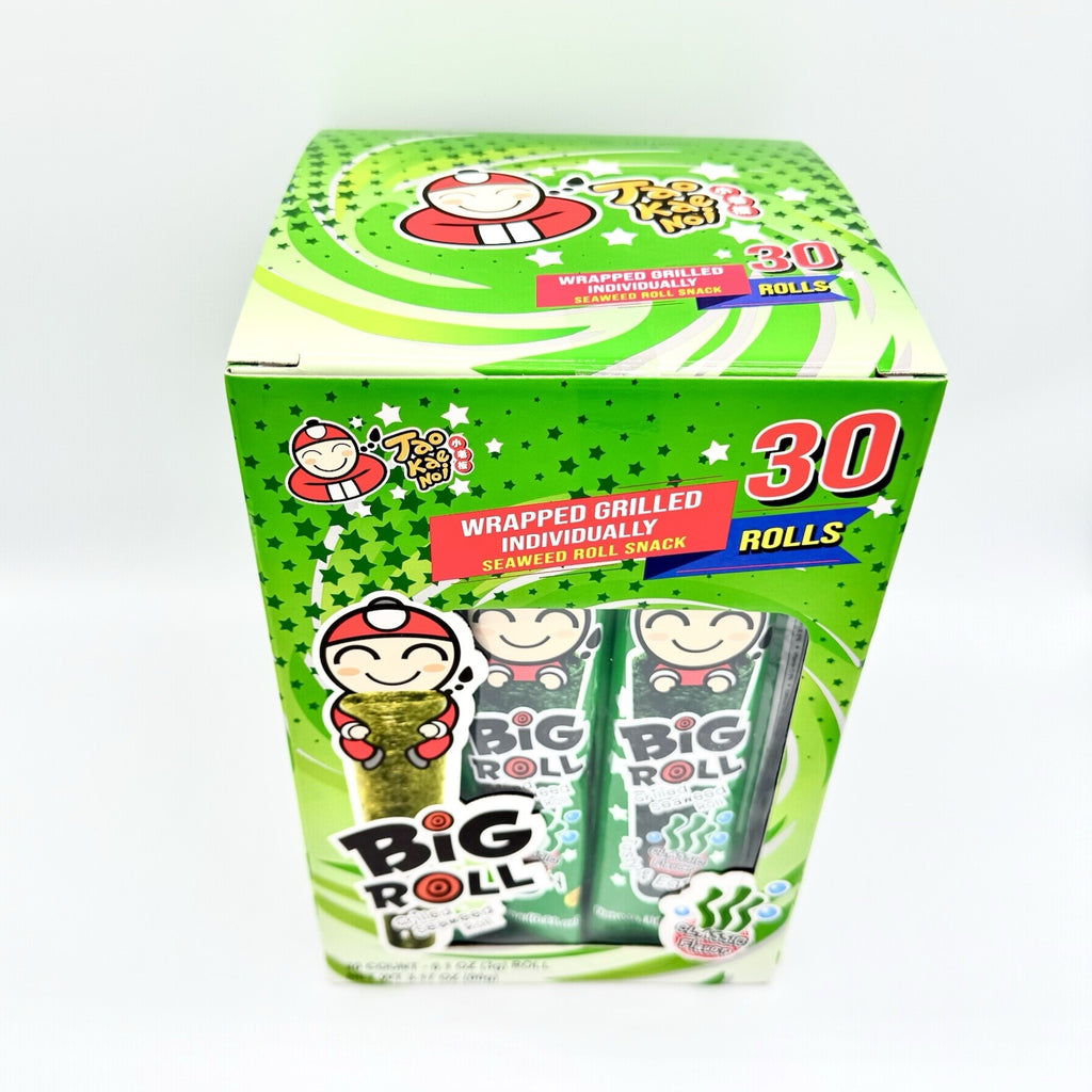 Tao Kae Noi Individually Wrapped Big Roll Grilled Seaweed Roll Snack 30Cout x3gr