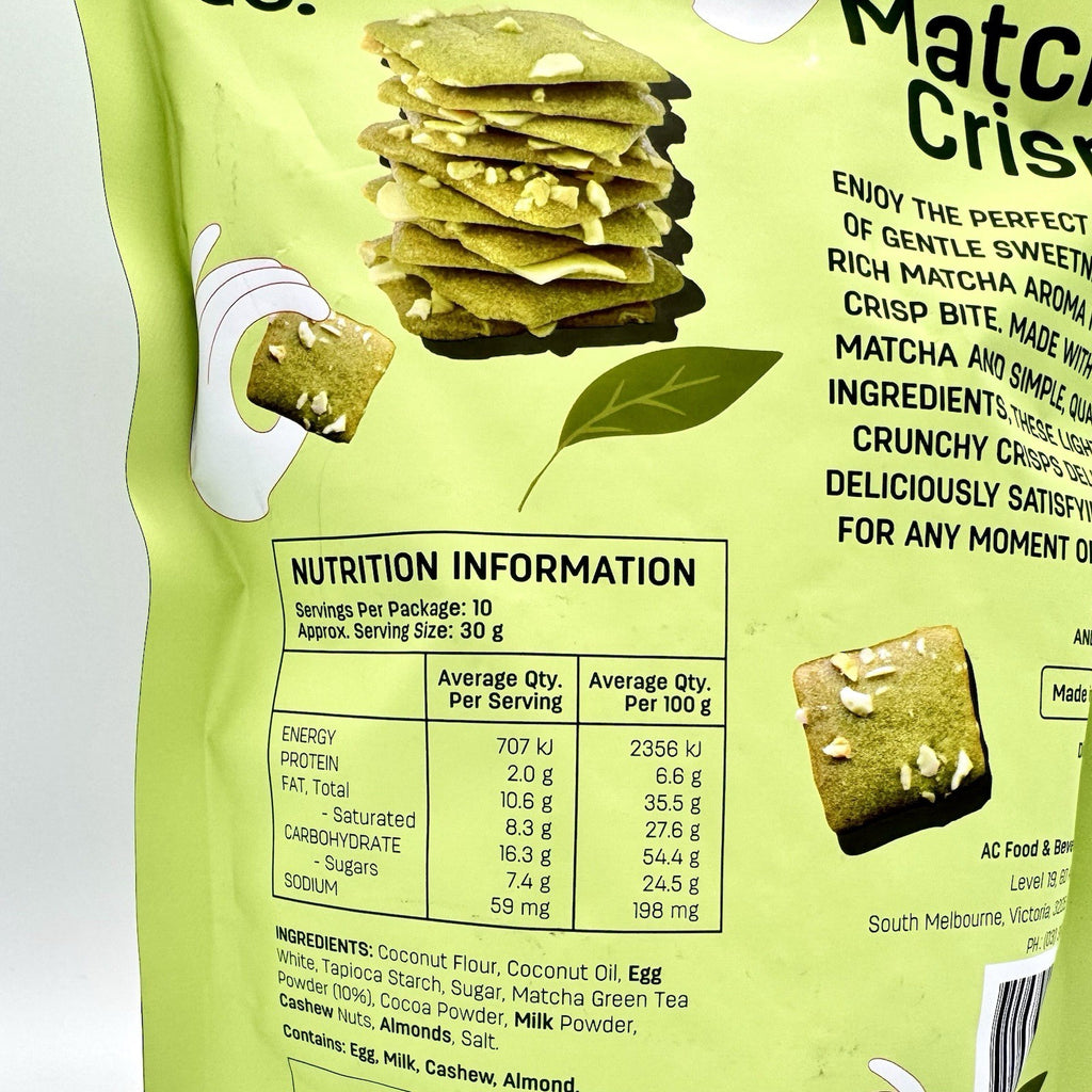 *NEW* Matcha Crisp All Natural Ingredients, Light & Crisp, Made with Real Matcha