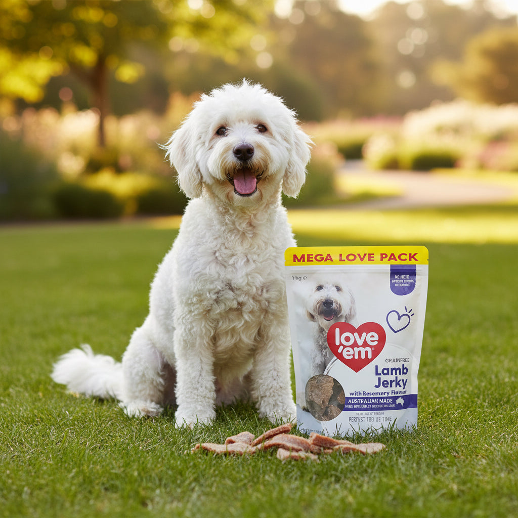 Love ’em Grain-Free Lamb Jerky with Rosemary Flavour 1 Kg