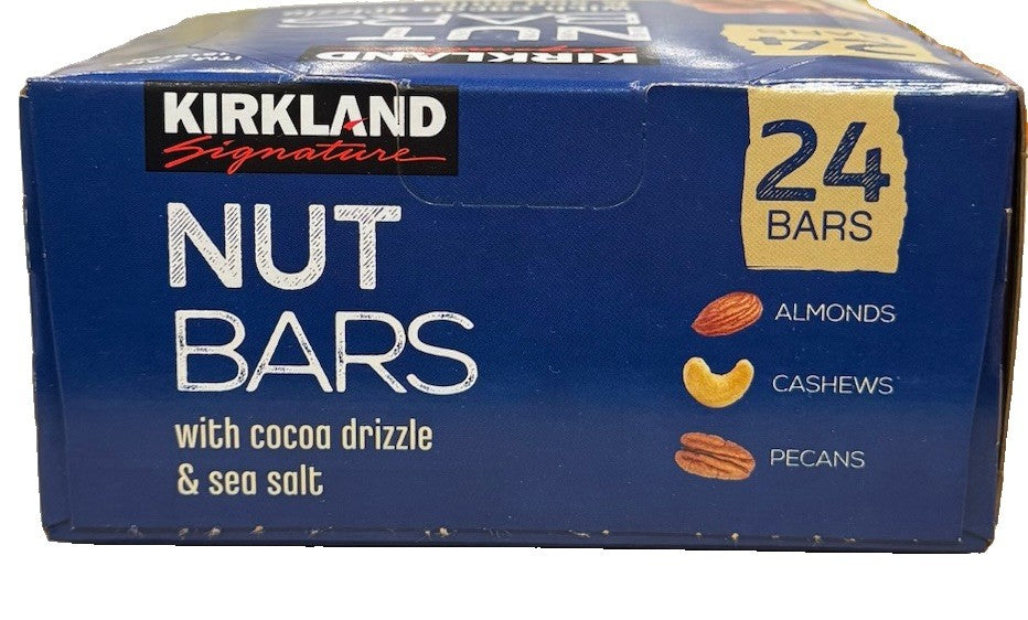 Kirkland Signature Nut Bars with cocoa drizzle & sea salt 960g (24 Bars x 40g)