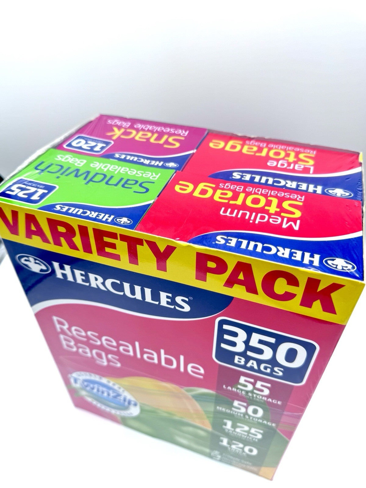 Hercules Resealable Bags Variety Pack (Pack of 350)
