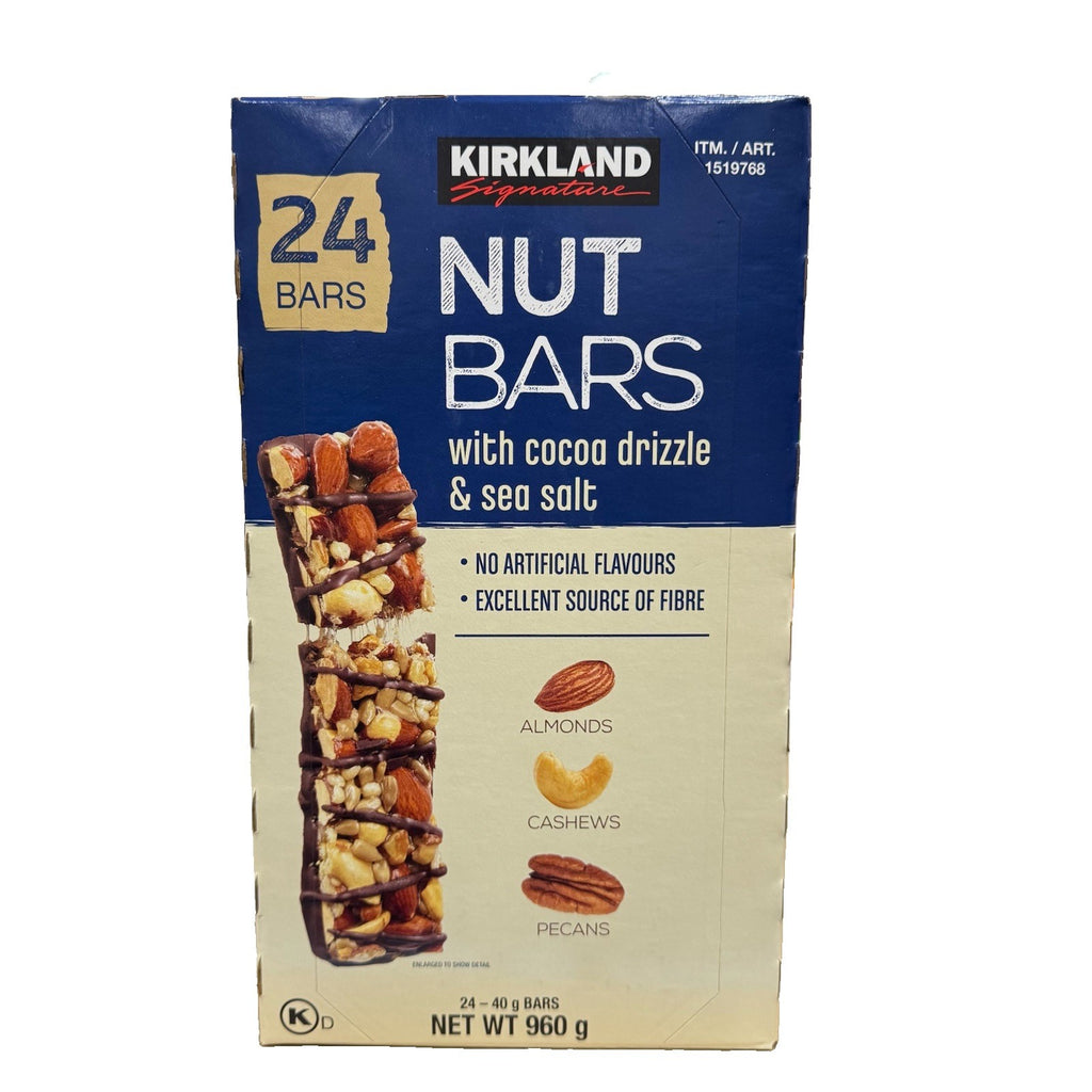 Kirkland Signature Nut Bars with cocoa drizzle & sea salt 960g (24 Bars x 40g)