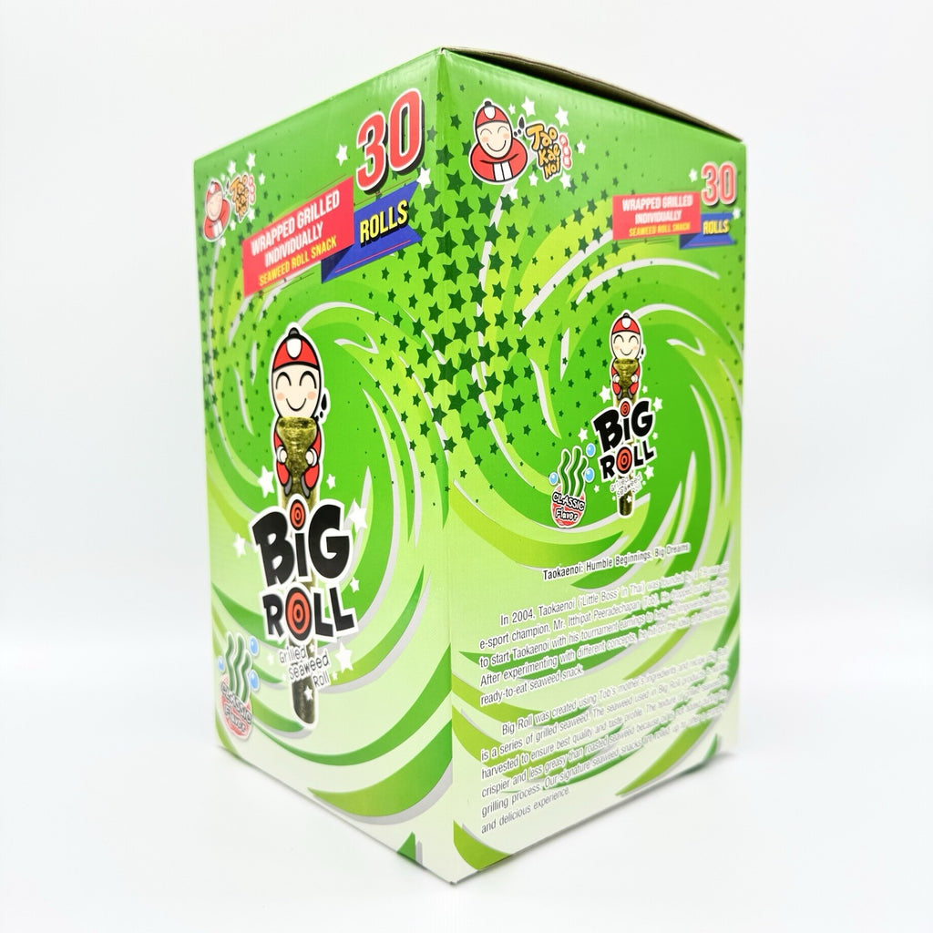Tao Kae Noi Individually Wrapped Big Roll Grilled Seaweed Roll Snack 30Cout x3gr