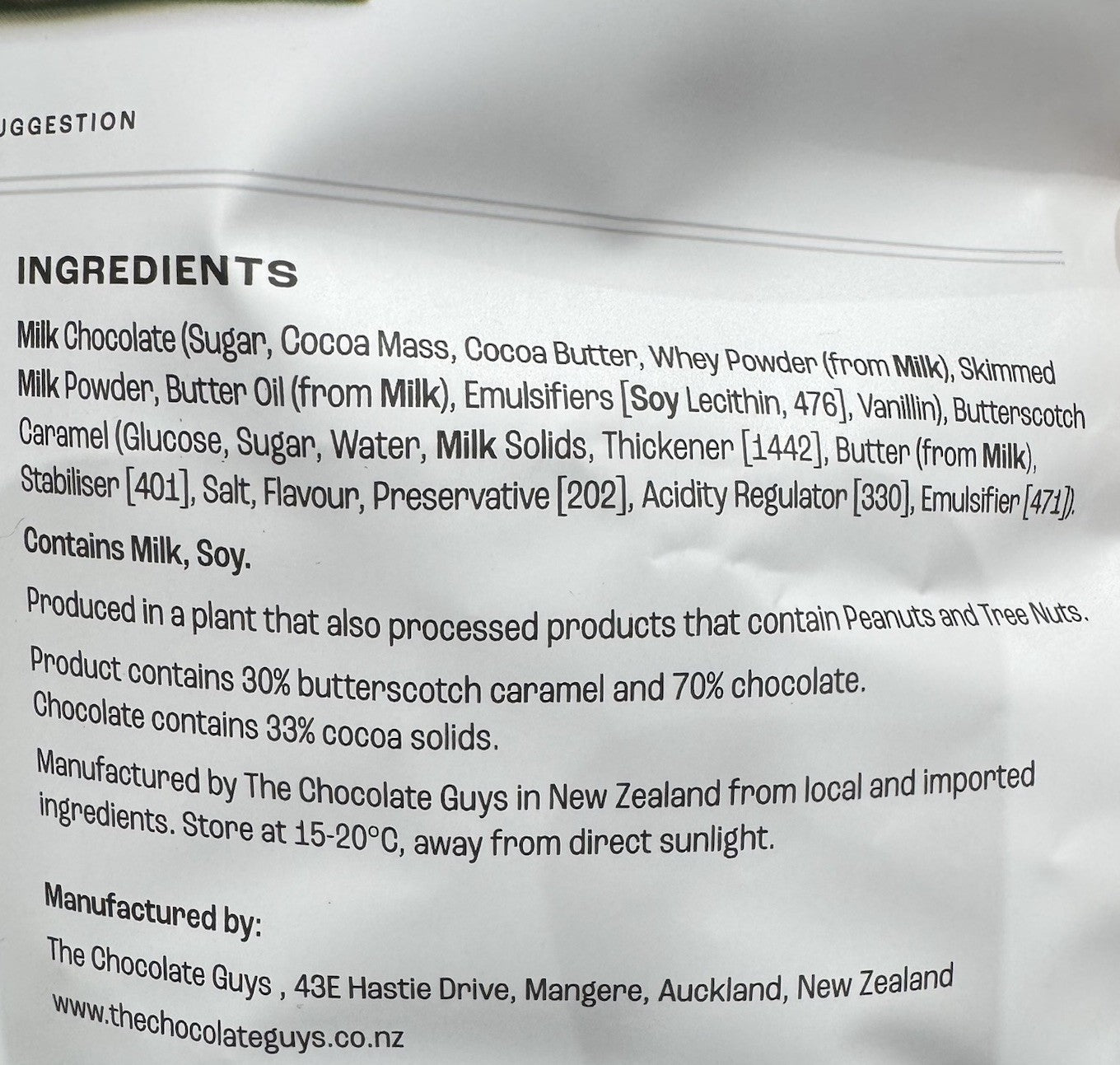 The Chocolate Guys Butterscotch Chocolates 500g Creamy Butter and Sweet Caramel