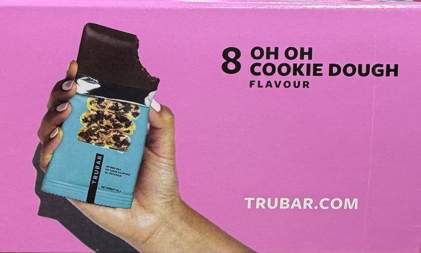 TRUBAR Plant Based Protein Bar Cookie Dough & Donuts Variety Pack 16 Bars 800g