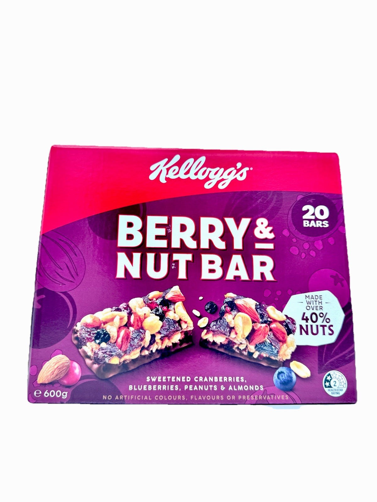 Kellogg's Berry & Nut Bar Over 40% Nuts ( 30g x 20 Pack)