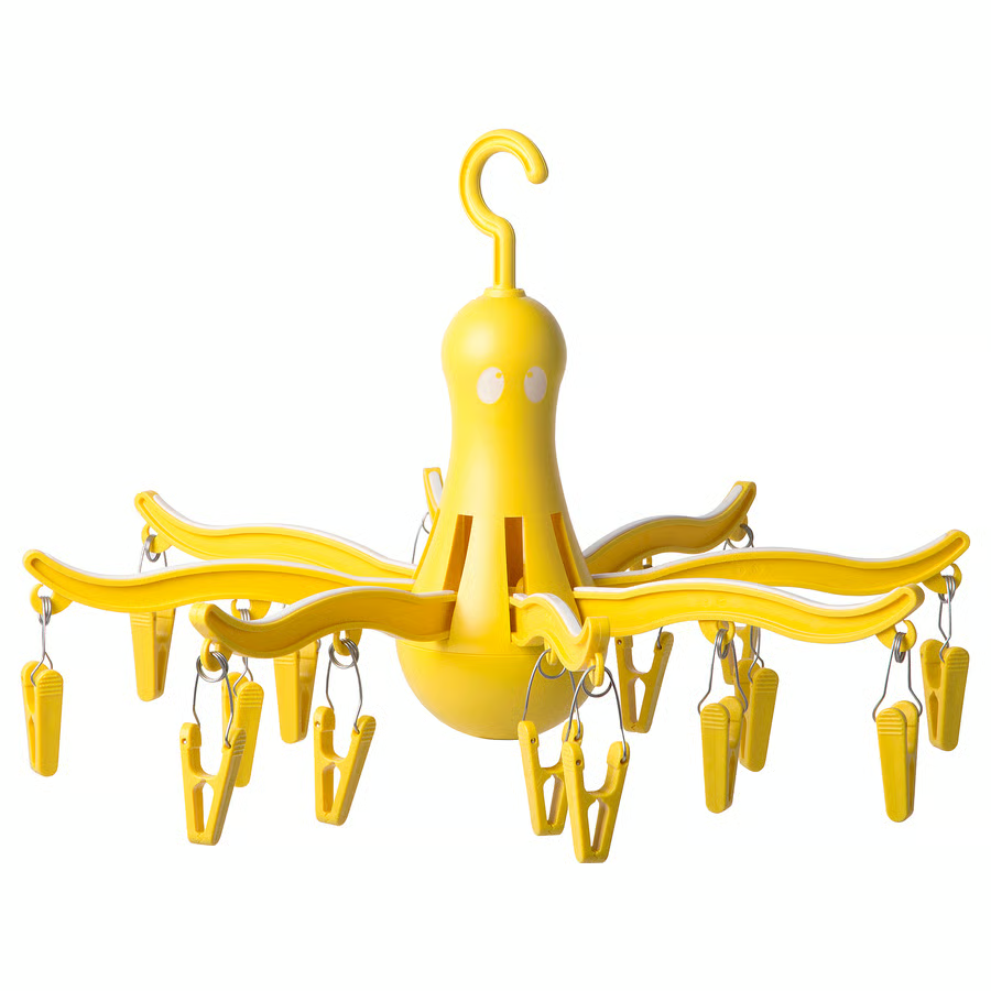 IKEA PRESSA 8-Claw Octopus Hanging Dryer 16 Clothes pegs, Easy to fold and Place