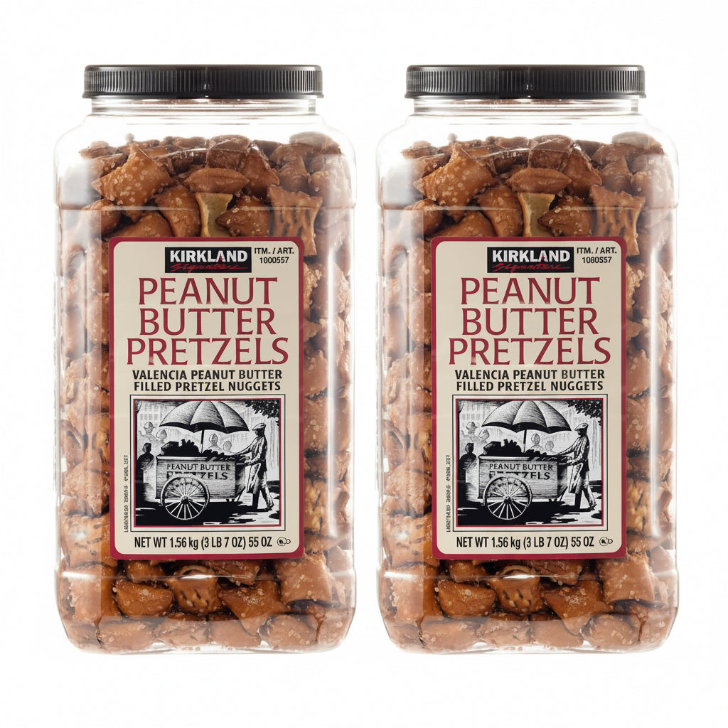 2 x Kirkland Signature Peanut Butter Pretzels 1.56kg, SET OF 2