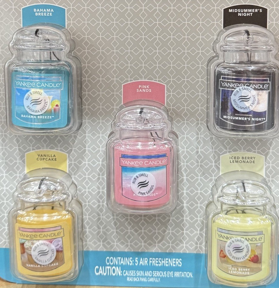 Yankee Candle Car Jar Ultimate Air Freshener Multipack Hanging Car Jar Pack of 5