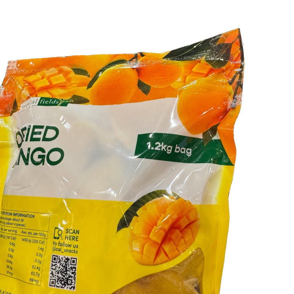 Tropical Fields Real Dried Mango Slices Healthy Snack Food 1.2kg Bag Pack