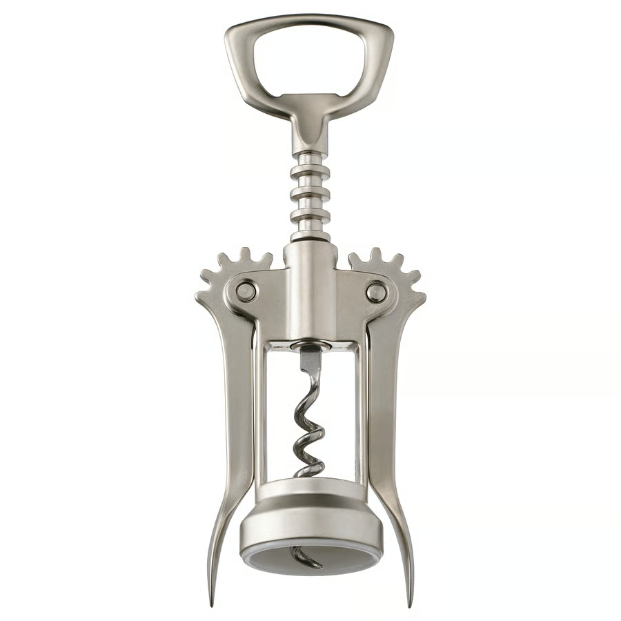 1x IKEA IDEALISK Corkscrew, Silver-Colour/Matt