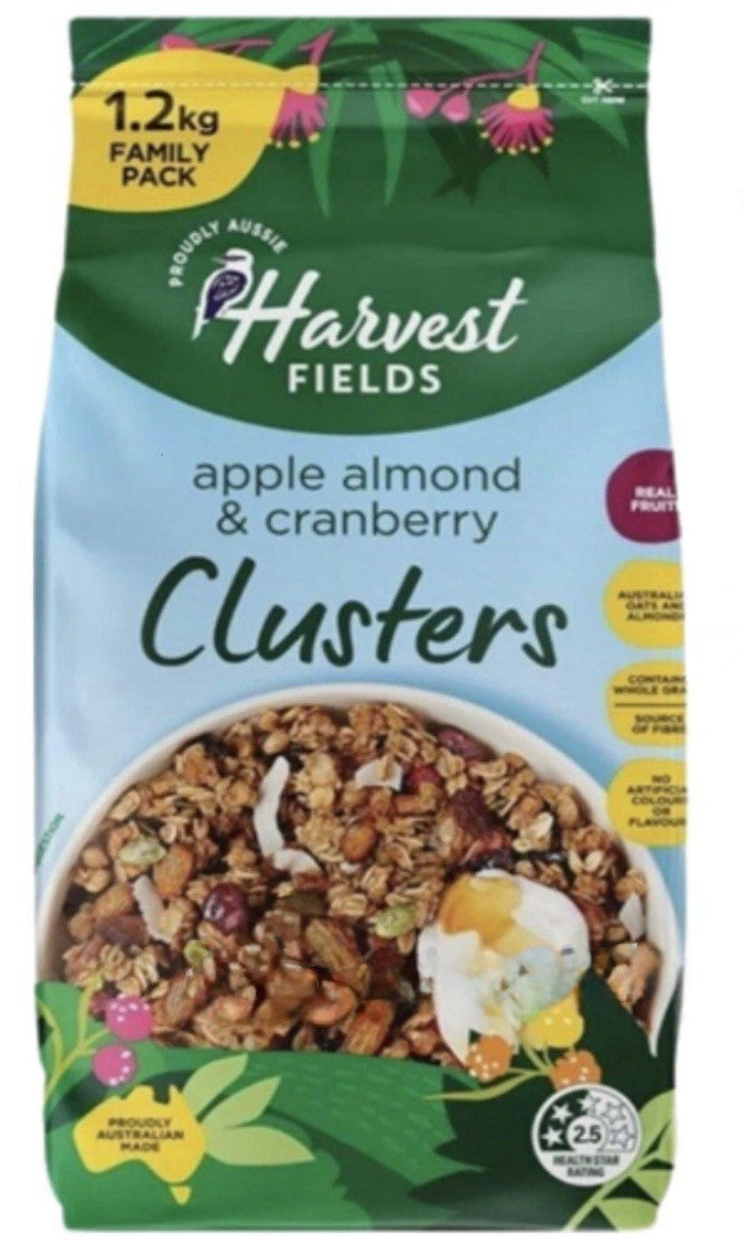 Harvest Fields Apple Almond & Cranberry Granola 1.2kg, Apple Cranberry & Almond